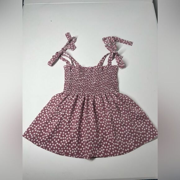 SHEIN VCAY Knot Strap Shirred Ditsy Floral Top Size 6 - Picture 1 of 8